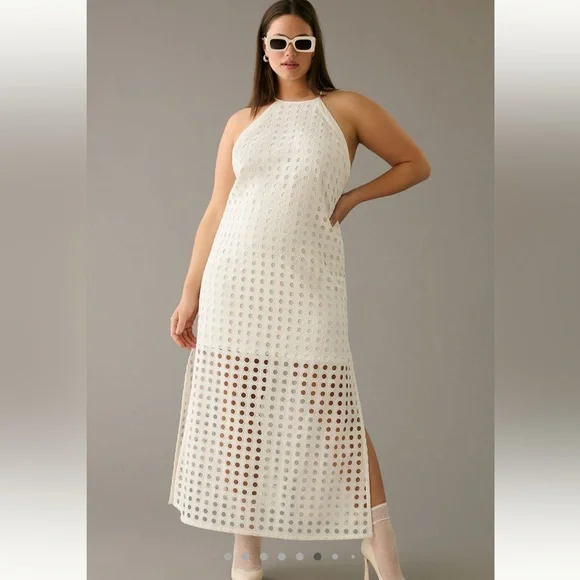 Vineet Bahl Eyelet Halter Anthropologie Dress - Picture 6 of 8